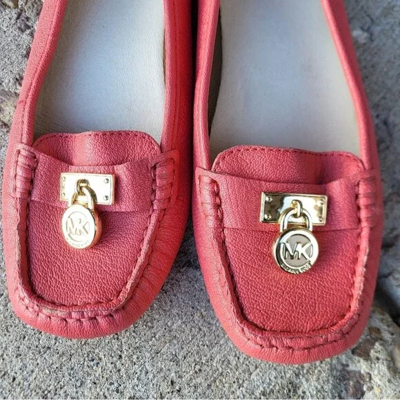 Michael Kors Hamilton Loafer Slip-On Moccasin Shoes Watermelon Women's Size 6M - Picture 3 of 11